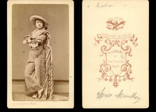 Liébert, Paris, Adah Isaacs Menken Vintage Albumen Print CDV.Adah Menken, Dance picture