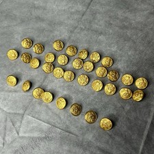 34 Waterbury W.B. Co. WWII US Army Great Seal Eagle Brass Buttons Military picture
