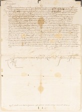 QUEEN ISABELLA (PORTUGAL) - DOCUMENT SIGNED 10/8/1536 picture