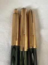 Montblanc Masterpiece Celluloid Green Striated Set, (642FP, 615BP & Pix MP)- picture