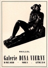 Galerie Dina Vierny Maillol Paris France 1967 Ad 4AK8-M31 picture