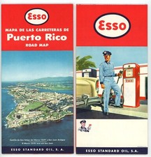 Vintage 1959 Puerto Rico Road Map (Spanish Edition) – Standard Oil Co. (Esso) picture