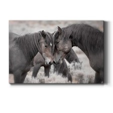 Renditions Gallery Wild Horses Black and White Canvas Wall Art 18