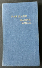 1935 Masonic Maryland Manual of Ancient Craft Masonry - Leather Soft Cover picture
