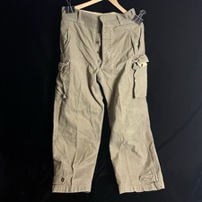 Vintage French Army M47 Field Cargo Pants Olive Green Cotton Canvas Size 43 picture