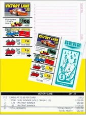 Victory Lane (2) - Collectible break-open ticket game 2 - 316ct Pull Tab games picture
