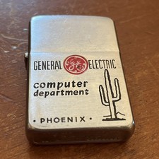 Vintage 1958 Zippo Lighter General Electric Computer Department Phoenix Arizona picture