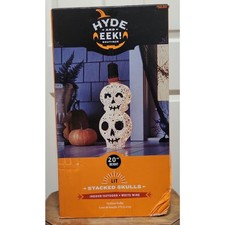 HYDE AND EEK - BOUTIQUE 20″ LIT HALLOWEEN - STACKED SKULLS - RARE picture