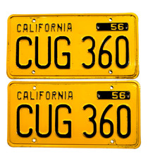 1956 California License Plates DMV Clear 1956 Chevrolet Belair picture