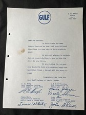 1949 GULF Oil Service Centers PARIS TEXAS Letterhead Letter New Parents picture