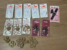 Vintage Wrights Lot Of 13 Frog Closures White Gold Black Sewing Crafts New NIP picture