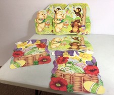 Vintage Eureka Easter Die Cut Cutout Decorations Lot of 5 picture