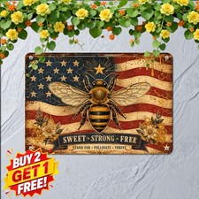 honey bee flag america dcor garden honeycomb bumble picture