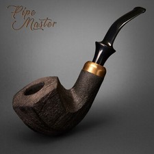 Mr. Brog HAND MADE WOODEN TOBACCO SMOKING PIPE  317  Vigour  Black  Sandblasted picture