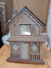 Vintage Syroco Style Victorian Gothic Haunted House Shaped Picture Frame Plastic picture