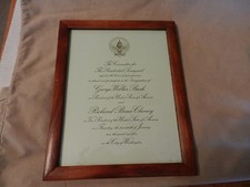 2005 George W Bush & Richard Cheney Presidential Inaugural Invitation Framed (M) picture