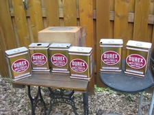 Case of 6 Nice Vintage Durex Anti-Freeze Cans with Orginal Box one Gallon Empty  picture