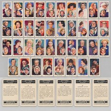 1938 Ogden’s Actors Natural & Character Studies Complete Set 1-50 Karloff picture