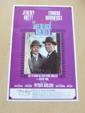 Jeremy Brett Edward Hardwicke Secret Of Sherlock Holmes Bath Theatre Flyer 1989 picture