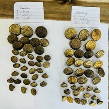 Vtg/Antique US Army Great Seal Eagle Brass Buttons Scovill & Waterbury Button Co picture
