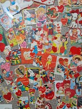 90 Count Vintage Valentines Large Lot Rare Cards picture