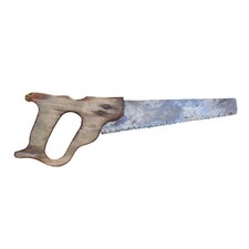 Antique Hand Saw Wood Handle Steel Blade Crosscut Carpentry Tool Miniature 10.5