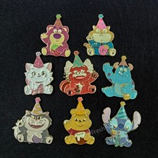HKDL Disney Pin Party Hat Birthday Mystery Box Stitch Marie Lotso Mei Sulley picture