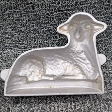 Vintage Aluminum Lamb Easter -Baking-Cake/Chocolate Mold-Used picture