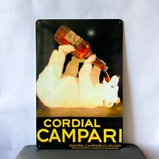 Vintage Cordial Campari  POLAR BEAR Heavy Metal Sign  – 60x40 cm picture