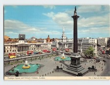 Postcard Trafalgar Square and Nelson's Column London England picture