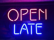 New Open Late Restaurant Neon Light Sign 24