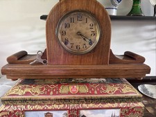 Working Antique 1920's Ingraham Mechanical Mantle Tambour Clock 8 Day Runs picture