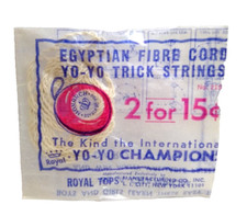 Royal Tops Yo Yo Strings Egyptian Fiber 1960's With 2 Cords Vintage Retro Yo-Yo picture