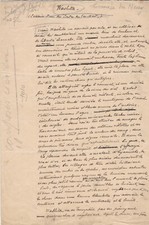 ✒ Manuscript A.S. Pierre LECOMTE DU NOUY mathematician writer -  picture