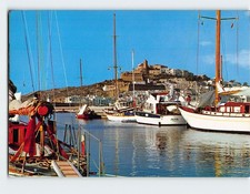 Postcard Partial view of the town Ibiza Spain picture
