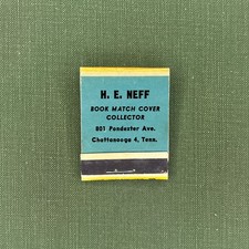 H E Neff Chattanooga Tennessee Rare Vintage Knit Wit Pinup Matchbook Matches picture