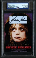 Goldie Hawn signed autograph 3.5x5 Actress Private Benjamin Custom Cut PSA Slab picture