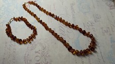 OLD Vintage USSR COGNAC natural Baltic amber beads 25 grams picture