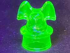 Green Vaseline glass Mickey mouse Hemingray insulator uranium electric miniature picture