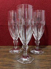 Vintage Towle Orly Villeroy Boch Bernadotte Crystal Champagne Flutes Set of 3 picture