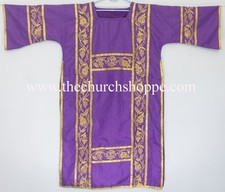 VIOLET  Gothic Dalmatic vestment with Deacon's stole and maniple,PAX Embroidery picture