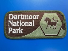 Dartmoor National Park Devon UK Embroidered Patch Brown Green Horse Rectangle picture