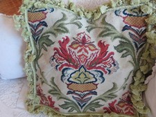 Aubusson style NWOT OLD WORLD RUG PATTERNED Needlepoint Pillow Huge Pillow Cvr picture