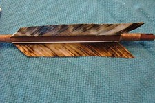 1 One Handmade Navajo 25 inch Arrow w/Turkey feathers & Stone chipped Arrowhead picture