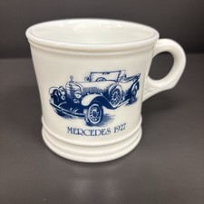 Vintage Surrey Shaving Mug 1927 Mercedes Classic Car USA Milk Glass Soap picture