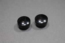 Pair Vintage Bakelite Knob Black Electronics Equipment Drawer Pull Threaded picture