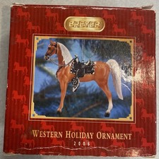 Vtg 2006 BREYER Western Holiday Arabian Horse ORNAMENT 700616 Christmas 3.75x3.5 picture