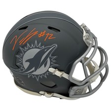 Vernon Carey Autographed Miami Dolphins (SLATE) Mini Helmet - JSA picture