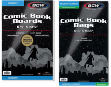 50 BCW Current Comic Book Resealable Bags and Backing Boards Clear Modern picture
