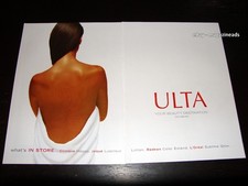 vintage ULTA Beauty 2-Page PRINT AD 2006 woman's beautiful bare shoulders picture